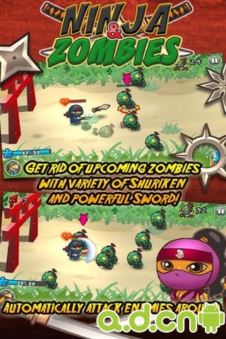 【免費動作App】忍者大战僵尸 Ninja and Zombies-APP點子